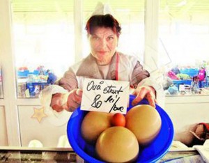 Oul de struţ - vedeta coşului pascal