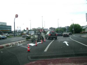 Sensul giratoriu de pe Calea Craiovei, asfaltat