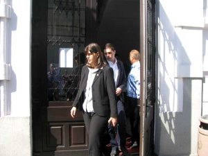 Codruţa Kovesi, la ieşirea din Curtea de Apel Piteşti