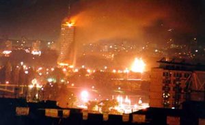 Belgradul, în flăcări
