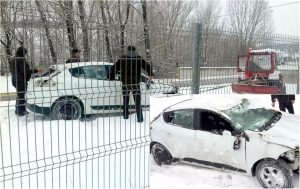 Şoferii au dat de belea cu zăpada şi... neatenţia