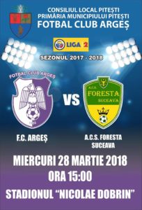 Surpriza prinde contur: FC Argeş-Foresta Suceava 0-2 la pauză