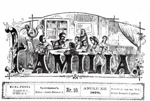 Revista "Familia", din aprilie,1876, unde apare prima menţiune despre "Argeşul"